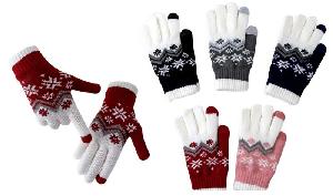 Snowflake Pattern Lady Winter Gloves